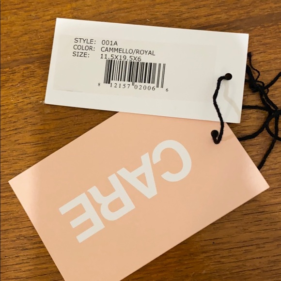 Mansur Gavriel Large Tote Cammello/Royal blue - Picture 10 of 16